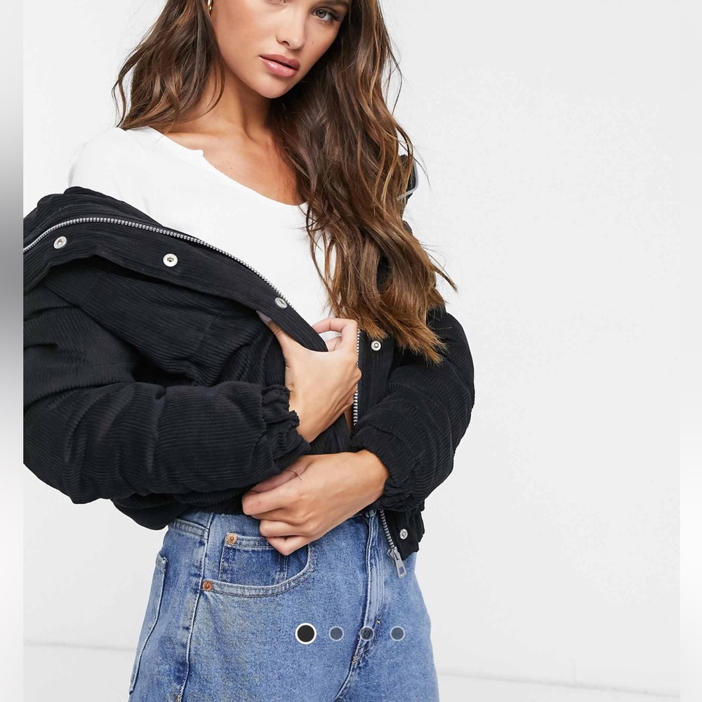 Brave Soul Slay puffer jacket in corduroy